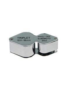 saxon Metal Loupe Dual Magnifier with 10x18mm and 20x10mm
