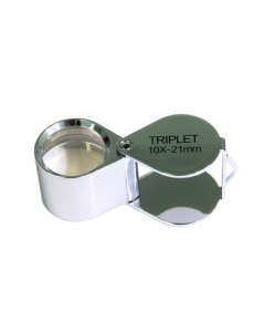 saxon 10x 21mm Metal Loupe Magnifier - Silver