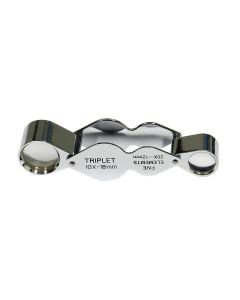 saxon Metal Loupe Dual Magnifier with 10x18mm and 20x10mm