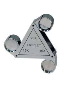saxon Metal Loupe Triplet 10x15x and 20x Magnifier