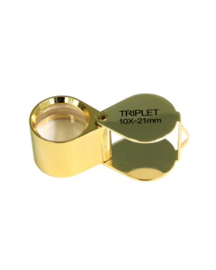 saxon 10x 21mm Metal Loupe Magnifier - Gold