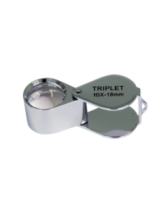 saxon 10x 18mm Metal Loupe Magnifier - Silver