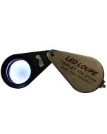 saxon Metal Loupe 21mm 10x Magnifier with LED and UV Light
